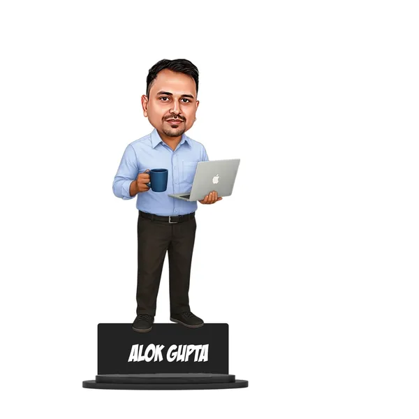 Personalized_Professional_Caricature_with_Laptop_&_Coffee_Mug_|_7_Inch_Custom_Wooden_Bobblehead_Stand_with_Acrylic_Name_|_Glossy_MDF_Office_Desk_Gift_for_Men_&_Women,_Any_Profession