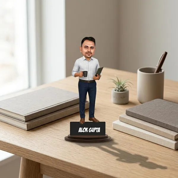 Personalized_Casual_Outfit_Caricature_Cutout_with_Acrylic_Name_|_Custom_2D_MDF_Photo_Caricature_for_Men_&_Women_|_Glossy_Double-Layer_Laminated_MDF_with_Stand_|_Unique_Birthday_&_Professional_Gift