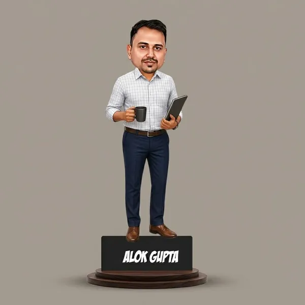 Personalized_Casual_Outfit_Caricature_Cutout_with_Acrylic_Name_|_Custom_2D_MDF_Photo_Caricature_for_Men_&_Women_|_Glossy_Double-Layer_Laminated_MDF_with_Stand_|_Unique_Birthday_&_Professional_Gift