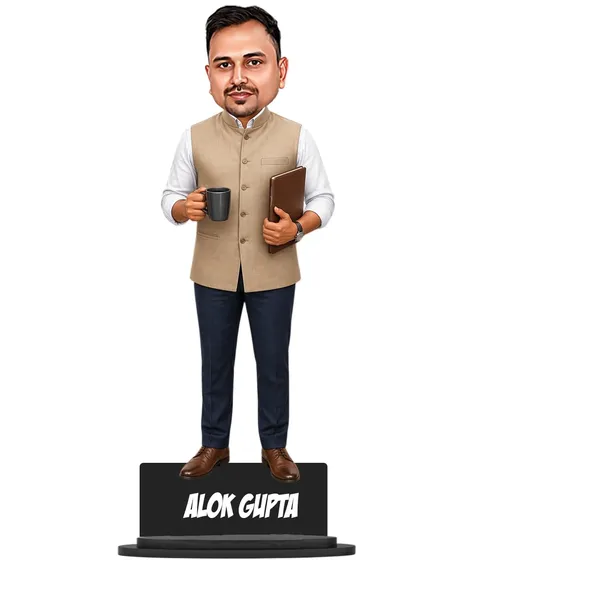 Personalized_Traditional_Nehru_Jacket_Caricature_Cutout_with_Acrylic_Name_|_Custom_2D_MDF_Caricature_for_Men_&_Women_|_Glossy_Double-Layer_Laminated_MDF_with_Stand_|_Unique_Birthday_&_Professional_Gift