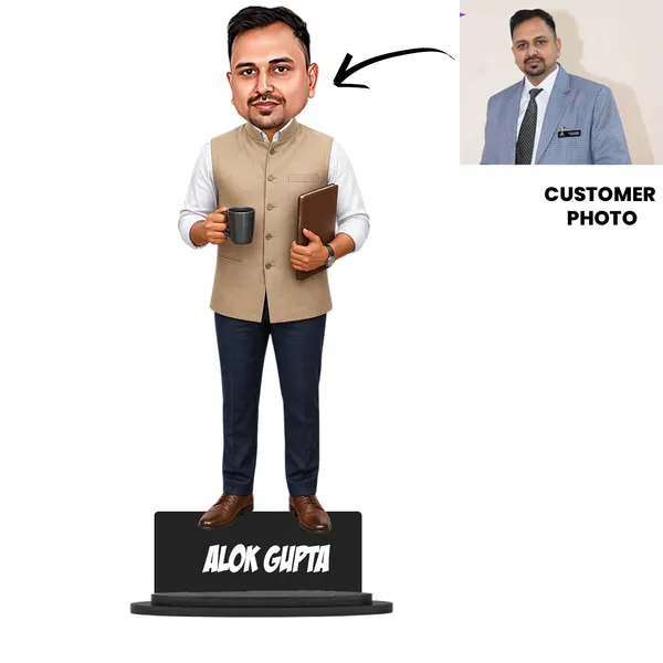 Personalized_Traditional_Nehru_Jacket_Caricature_Cutout_with_Acrylic_Name_|_Custom_2D_MDF_Caricature_for_Men_&_Women_|_Glossy_Double-Layer_Laminated_MDF_with_Stand_|_Unique_Birthday_&_Professional_Gift