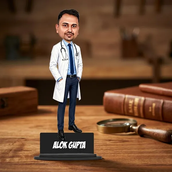 Personalized_Doctor_Caricature_Standee_with_Acrylic_Name_|_7_Inch_Custom_Caricature_for_Any_Profession_|_Double-Layer_Laminated_MDF_Wood,_Glossy_Finish_&_Stand_|_Unique_Gift_for_Men_&_Women