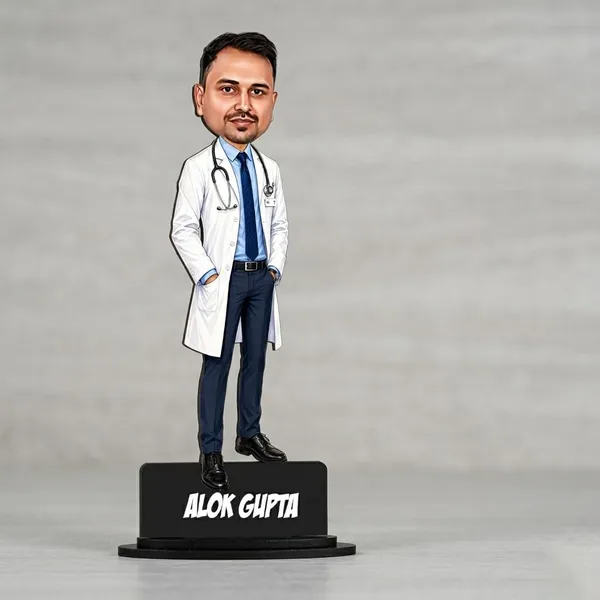 Personalized_Doctor_Caricature_Standee_with_Acrylic_Name_|_7_Inch_Custom_Caricature_for_Any_Profession_|_Double-Layer_Laminated_MDF_Wood,_Glossy_Finish_&_Stand_|_Unique_Gift_for_Men_&_Women