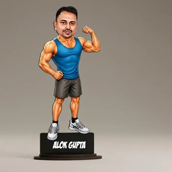 Personalized_7_Inch_Bodybuilder_Caricature_Showpiece_for_Any_Profession_|_Custom_Gym_Fitness_Figurine_with_Double-Layer_Laminated_MDF,_Glossy_Finish,_Acrylic_Name_&_Stand_|_Unique_Gift_for_Men_&_Women