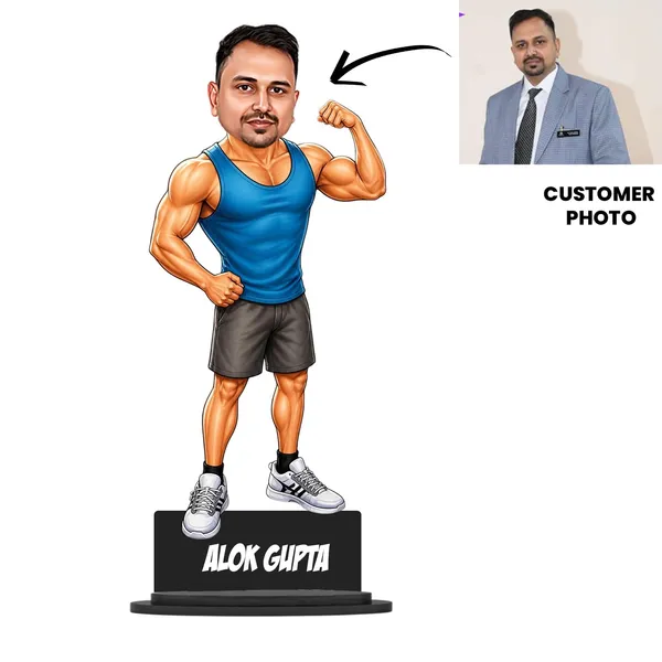 Personalized_7_Inch_Bodybuilder_Caricature_Showpiece_for_Any_Profession_|_Custom_Gym_Fitness_Figurine_with_Double-Layer_Laminated_MDF,_Glossy_Finish,_Acrylic_Name_&_Stand_|_Unique_Gift_for_Men_&_Women