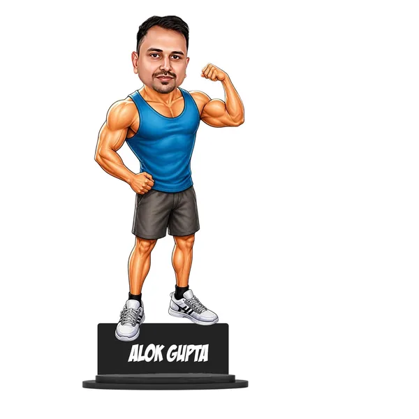 Personalized_7_Inch_Bodybuilder_Caricature_Showpiece_for_Any_Profession_|_Custom_Gym_Fitness_Figurine_with_Double-Layer_Laminated_MDF,_Glossy_Finish,_Acrylic_Name_&_Stand_|_Unique_Gift_for_Men_&_Women