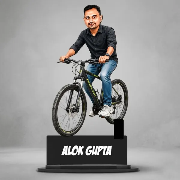 Personalized_Cyclist_Caricature_with_Acrylic_Name_|_Glossy_Double-Layer_MDF_Custom_Figurine_with_Stand_|_Unique_Gift_for_Men_&_Women_|_Custom_Caricature_for_Any_Profession