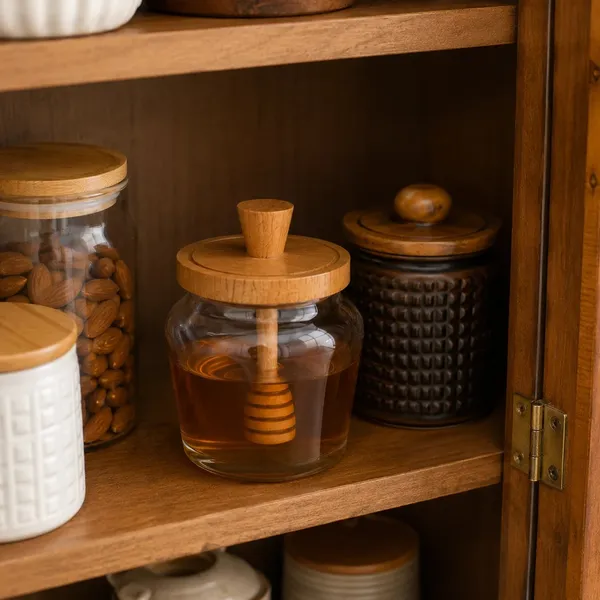 Glass_Wooden_Honey_Pot_With_Dipper