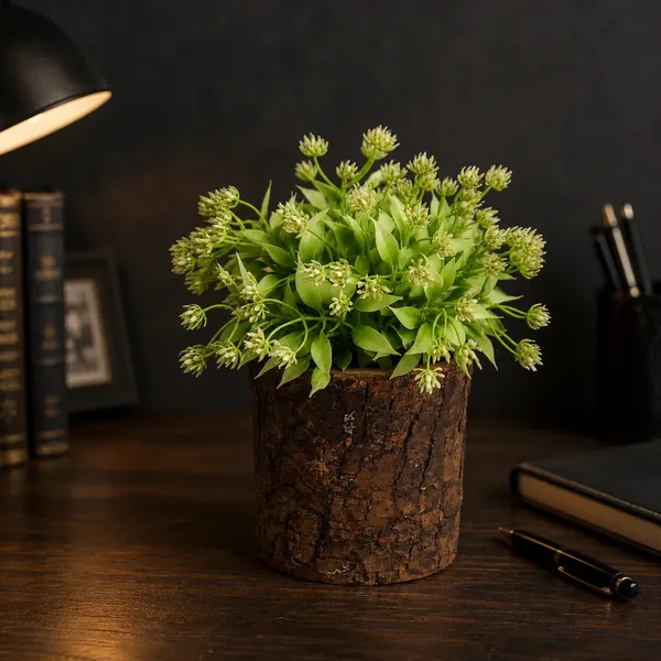 Bark_Rustic_Greenery_Decorative_Plant_Pot