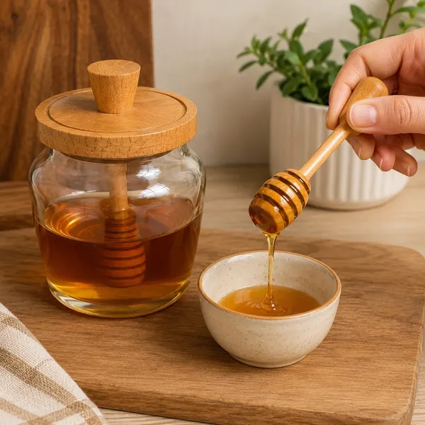 Glass_Wooden_Honey_Pot_With_Dipper