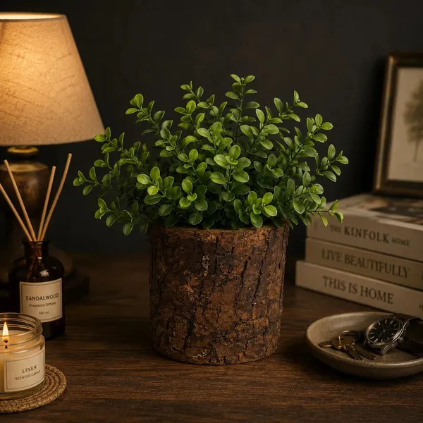 Bark_Rustic_Greenery_Decorative_Plant_Pot