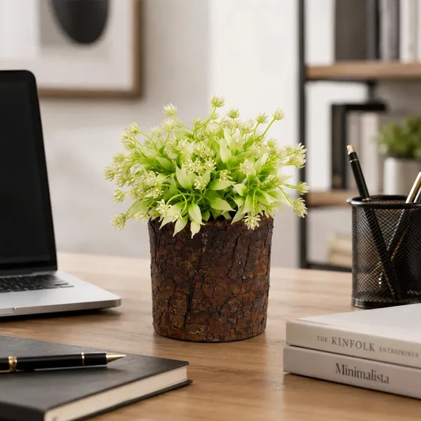 Bark_Rustic_Greenery_Decorative_Plant_Pot