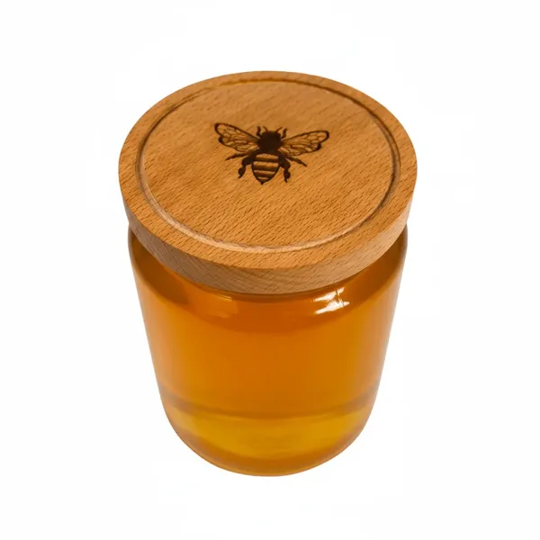 Glass_Rustic_Bee_Print_Storage_Jars_With_Wooden_Lids