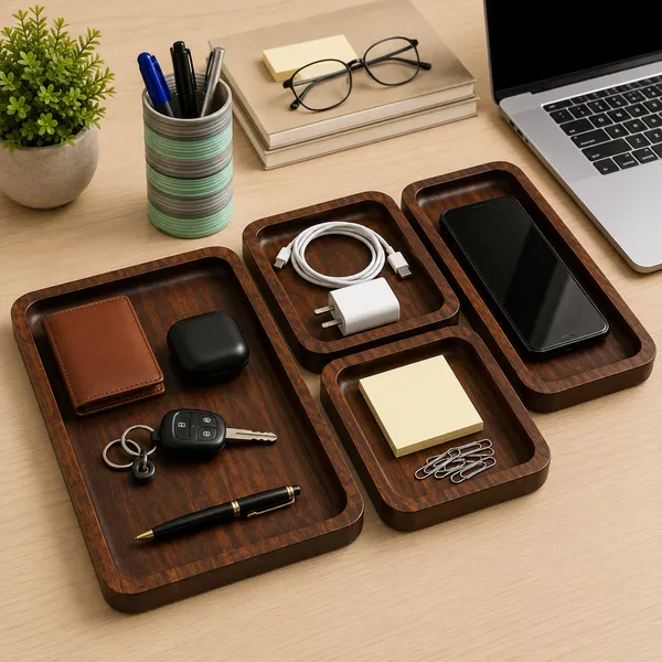 Wooden_Minimalist_Plain_Finish_Organizer_Tray_Set