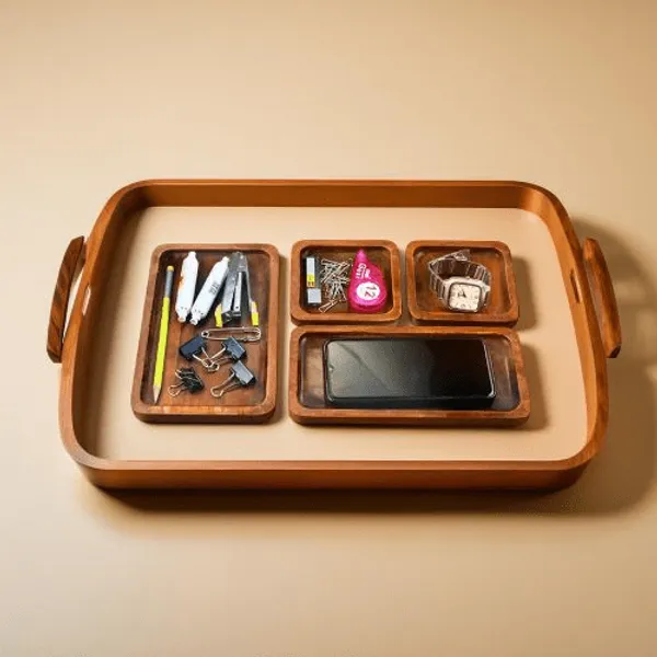 Wooden_Minimalist_Plain_Finish_Organizer_Tray_Set