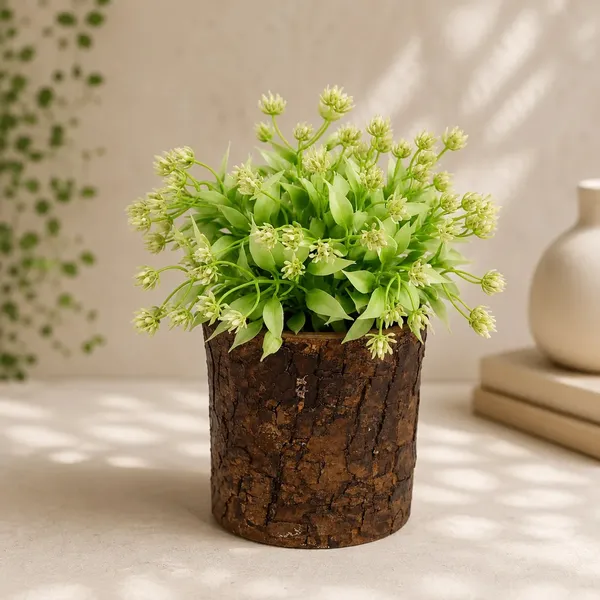 Bark_Rustic_Greenery_Decorative_Plant_Pot