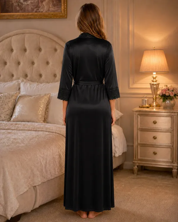 Black_Satin_Lycra_Maxi_Nightgown_With_Lace_V_Neckline