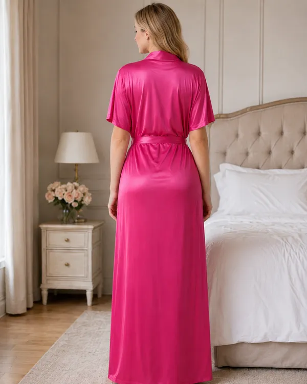 Pink_Satin_Kimono_Wrap_Nightgown_With_Tie_Belt