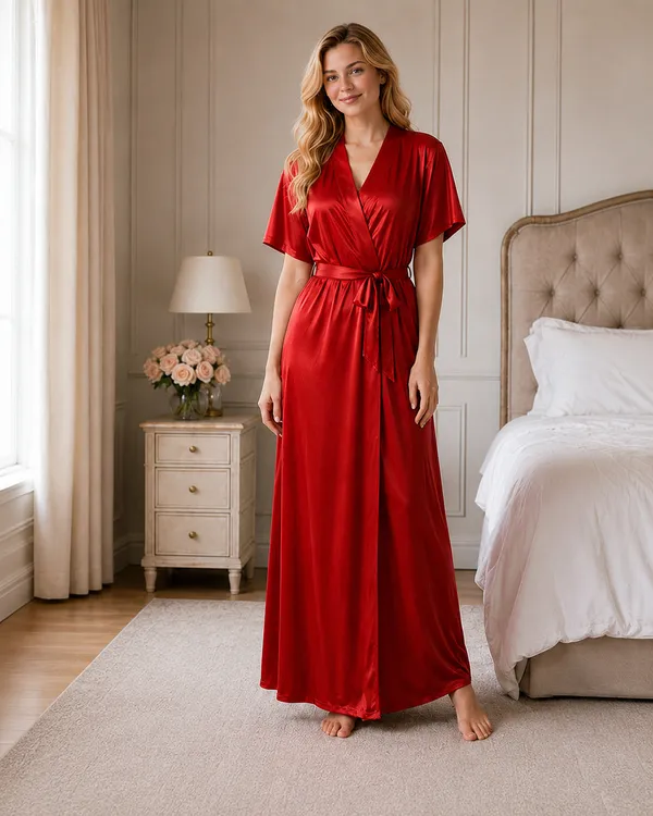 Red_Satin_Kimono_Wrap_Nightgown_With_Tie_Belt