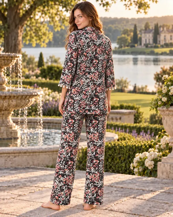 Black_Ditsy_Floral_Pyjama_Set_With_Pom_Pom_Trim