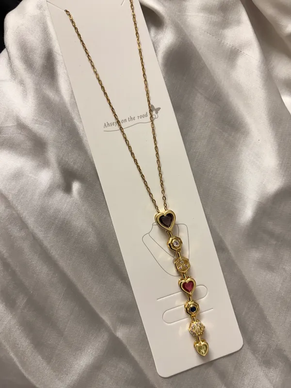 Gold_Tone_Heart_Charm_Pendant_Necklace