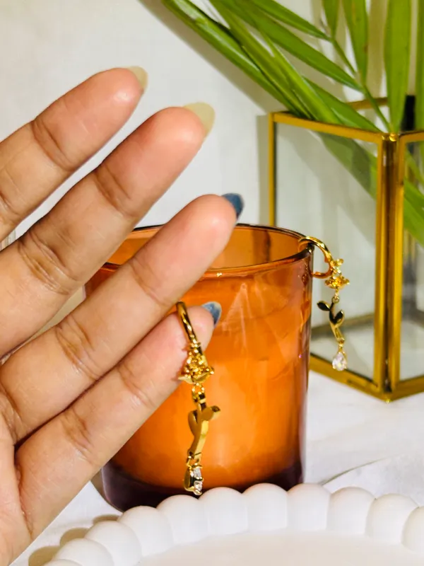 Gold_Tone_Leaf_Stainless_Steel_Drop_Earrings