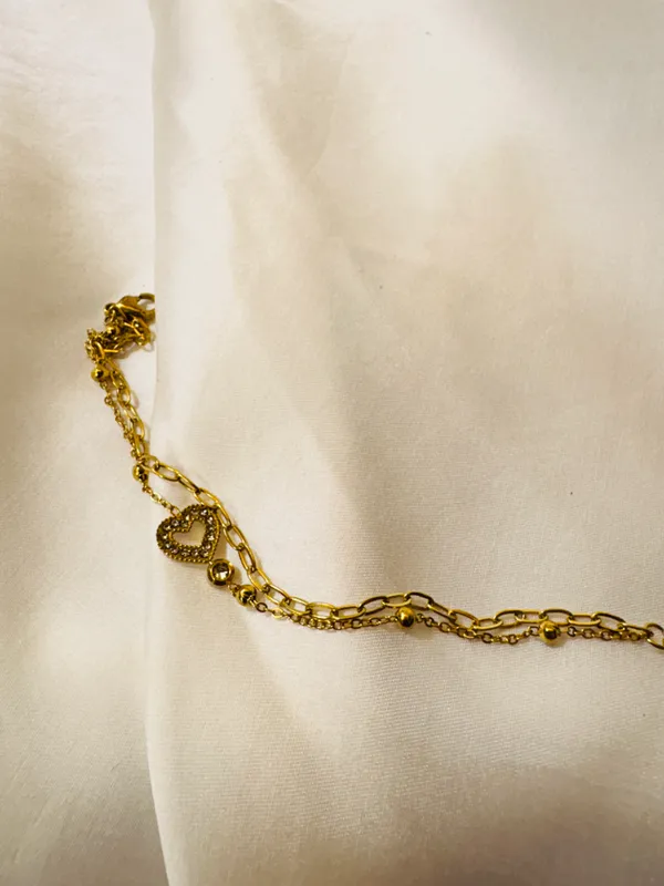 Gold_Tone_Heart_Charm_Bracelet