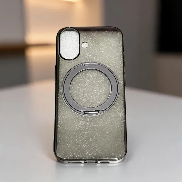 Clear_Glitter_Foldable_Ring_Holder_Phone_Case_For_Iphone_16