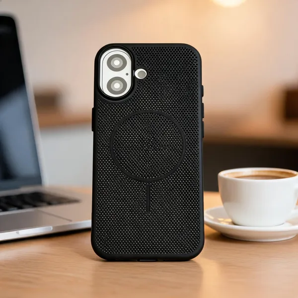 Black_Textured_Slim_Plastic_Phone_Case_For_Iphone_16