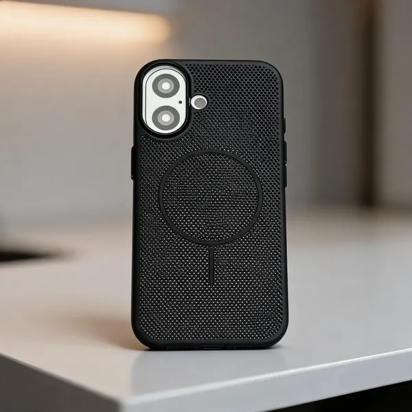 Black_Textured_Slim_Plastic_Phone_Case_For_Iphone_16