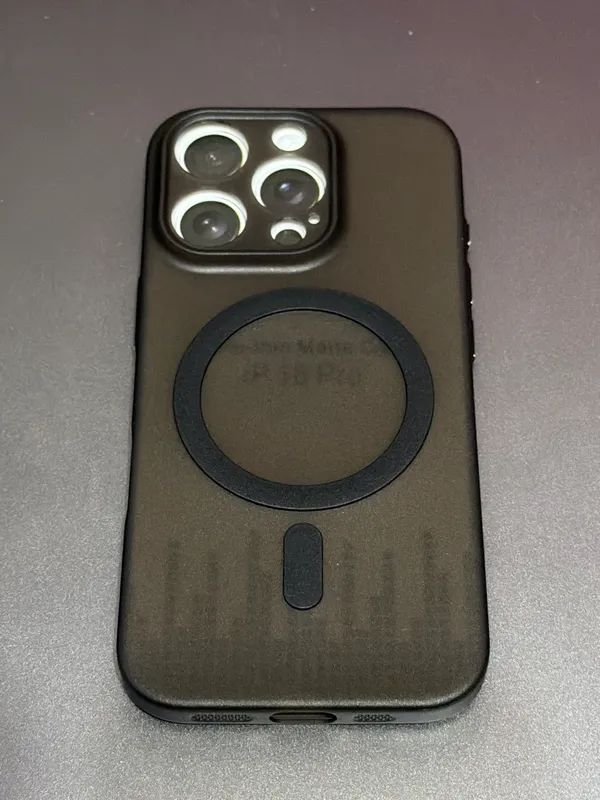 Black_Matte_Magnetic_Ring_Phone_Case_For_Iphone_16_Pro