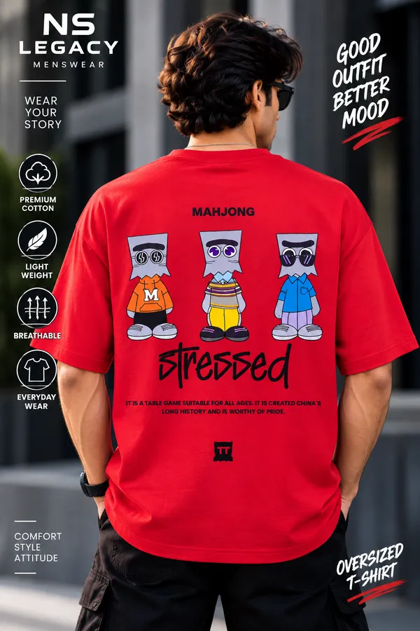 Red_Cotton_Oversized_T-Shirt_For_Men