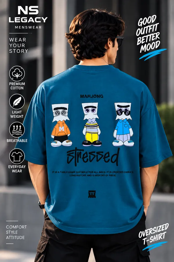 Blue_Cotton_Oversized_Graphic_T-Shirt_For_Men
