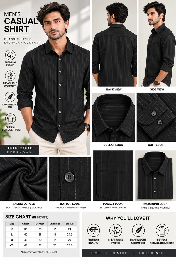Black_Pure_Cotton_Striped_Casual_Shirt_For_Men