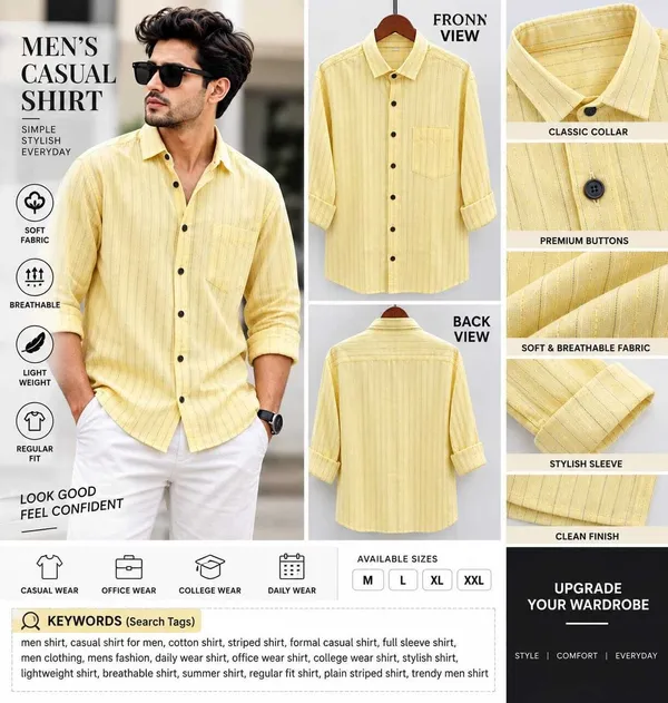 nslegacy_Men_Striped_Casual_Yellow_Shirt_()