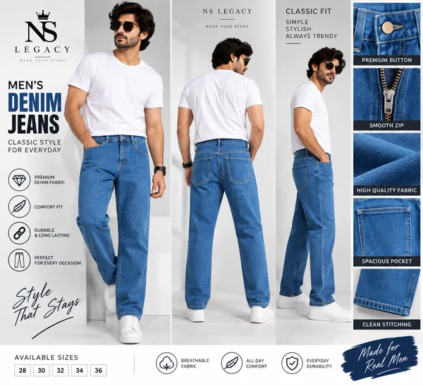 Blue_Denim_Classic_Fit_Jeans_For_Men