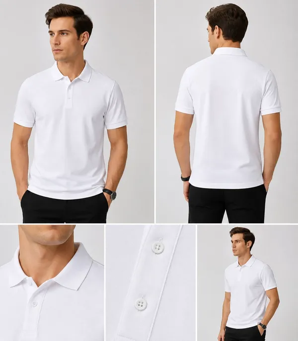 tshirt_Solid_Men_Polo_Neck_White,_Black_T-Shirt_()