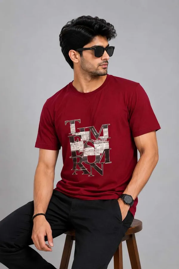 nslegacy_Graphic_Print,_Typography_Men_Round_Neck_Maroon_T-Shirt_()