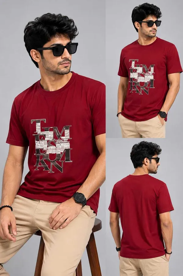 nslegacy_Graphic_Print,_Typography_Men_Round_Neck_Maroon_T-Shirt_()