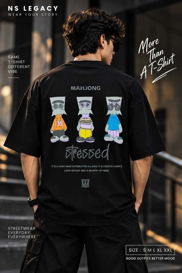 nslegacy_Graphic_Print,_Typography_Men_Round_Neck_Reversible_Black_T-Shirt_()