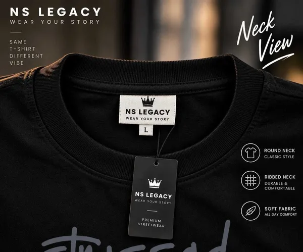 nslegacy_Graphic_Print,_Typography_Men_Round_Neck_Reversible_Black_T-Shirt_()