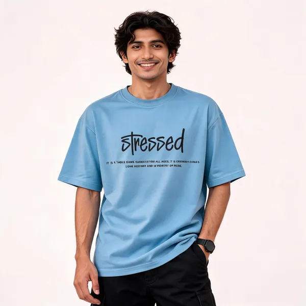 Blue_Cotton_Oversized_Graphic_T-Shirt_For_Men