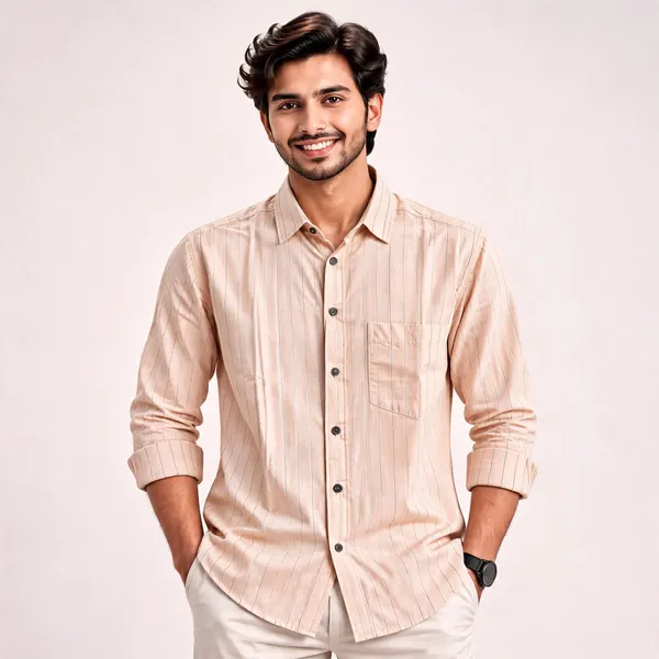 Beige_Cotton_Striped_Casual_Shirt_For_Men