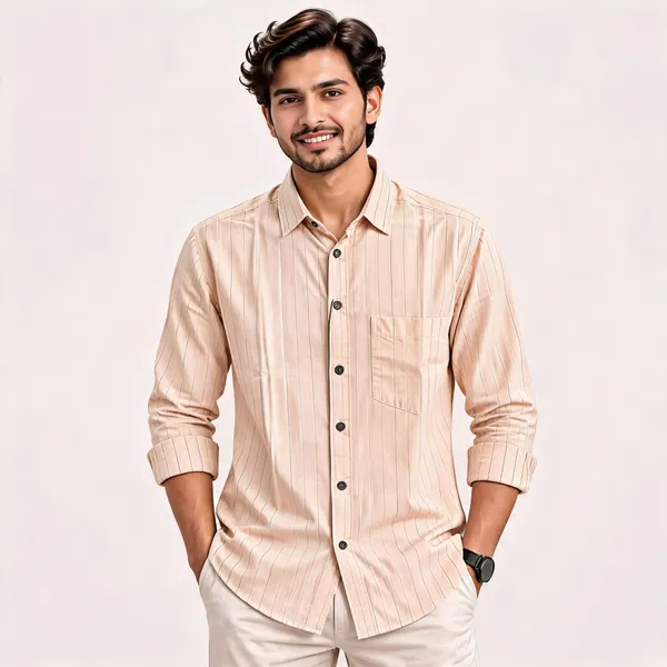 Beige_Cotton_Striped_Casual_Shirt_For_Men