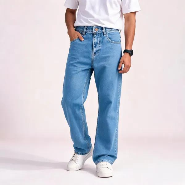 Light_Blue_Denim_Wide_Leg_Jeans_For_Men