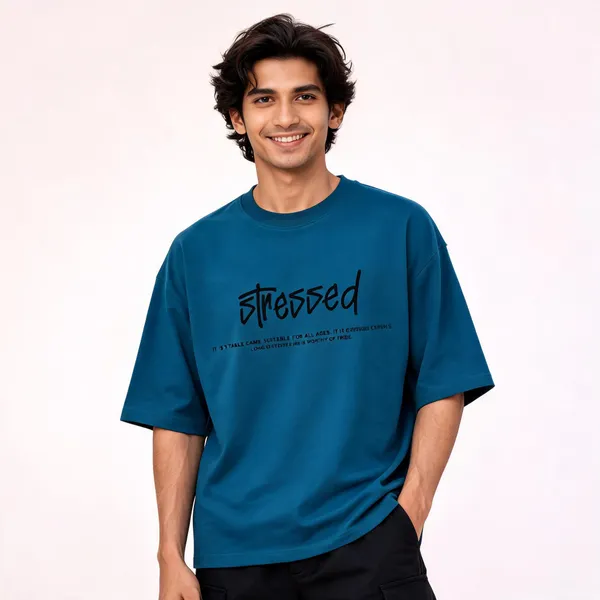 Blue_Cotton_Oversized_Graphic_T-Shirt_For_Men