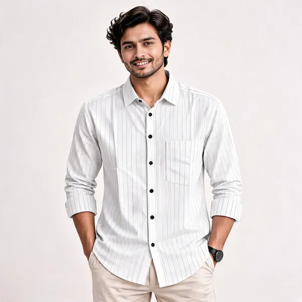 White_Pure_Cotton_Striped_Casual_Shirt_For_Men