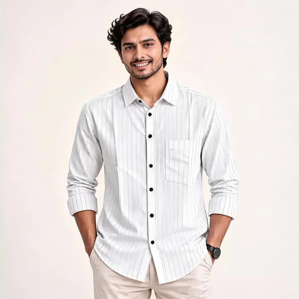 White_Pure_Cotton_Striped_Casual_Shirt_For_Men