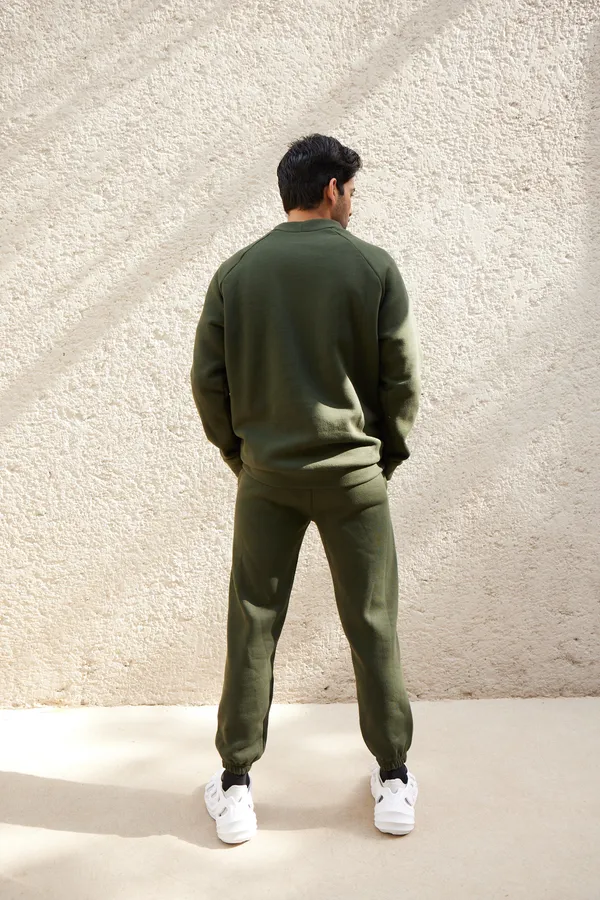 Olive_Green_Round_Collar_Jumper