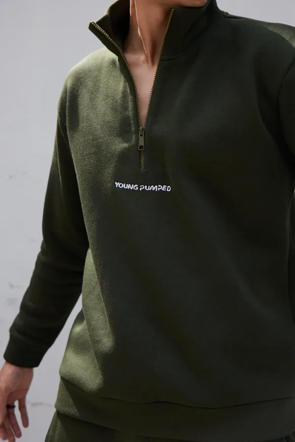 Olive_Green_Zip_Top_Jumper